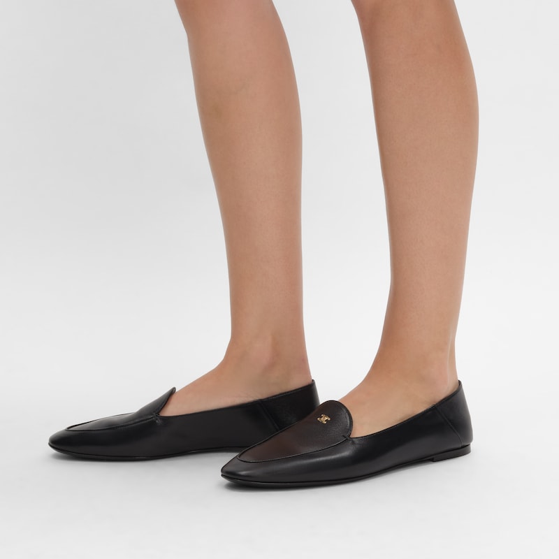AURA LOAFER IN GOATSKIN - BLACK -  - 1 | CELINE