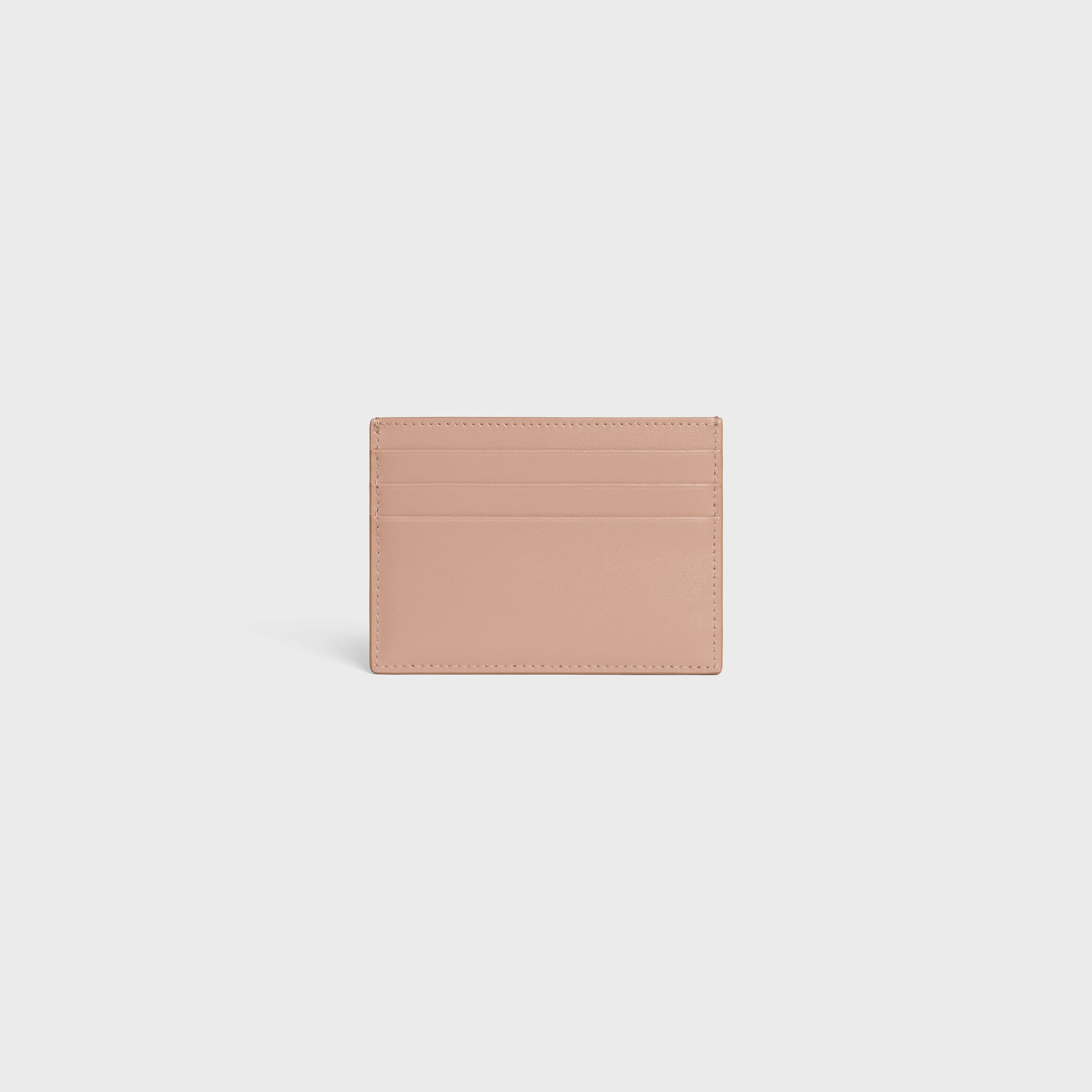CARD HOLDER TRIOMPHE IN Shiny calfskin - Soft Peach | CELINE