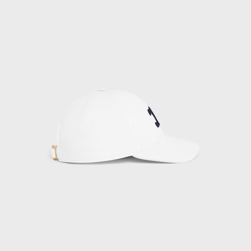 TRIOMPHE BASEBALL CAP IN COTTON - WHITE -  - 1 | CELINE