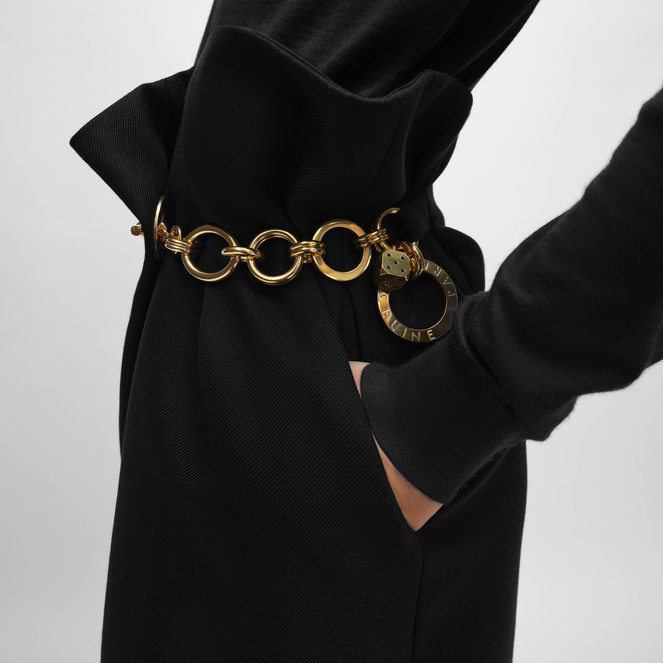 mini skirt IN mohair wool - BLACK | CELINE