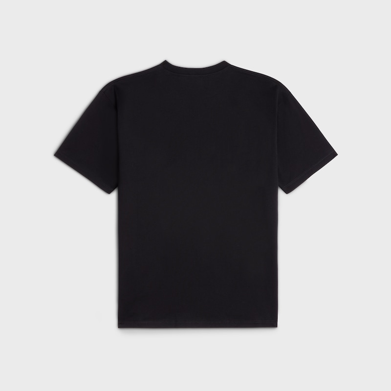 棉質平織布CELINE寬鬆T恤 - 黑色 / 白色 -  - 1 | CELINE