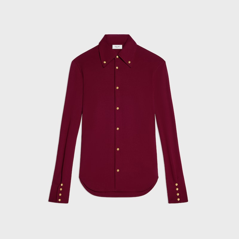 camicia in jersey di cotone - BORDEAUX -  - 1 | CELINE