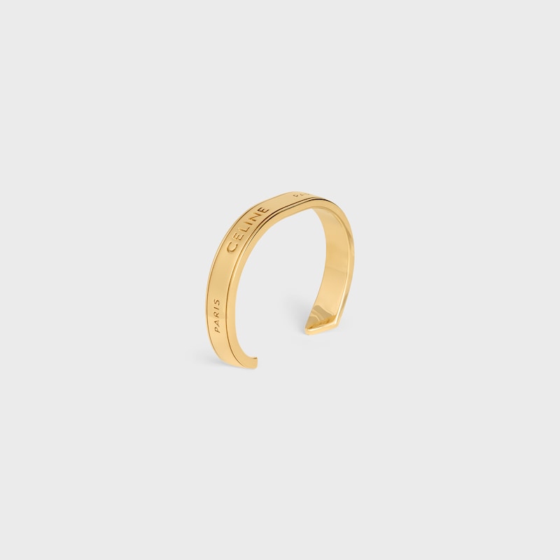 Celine Ribbon Small Cuff in Brass with gold finish - GOLD -  - 1 | CELINE