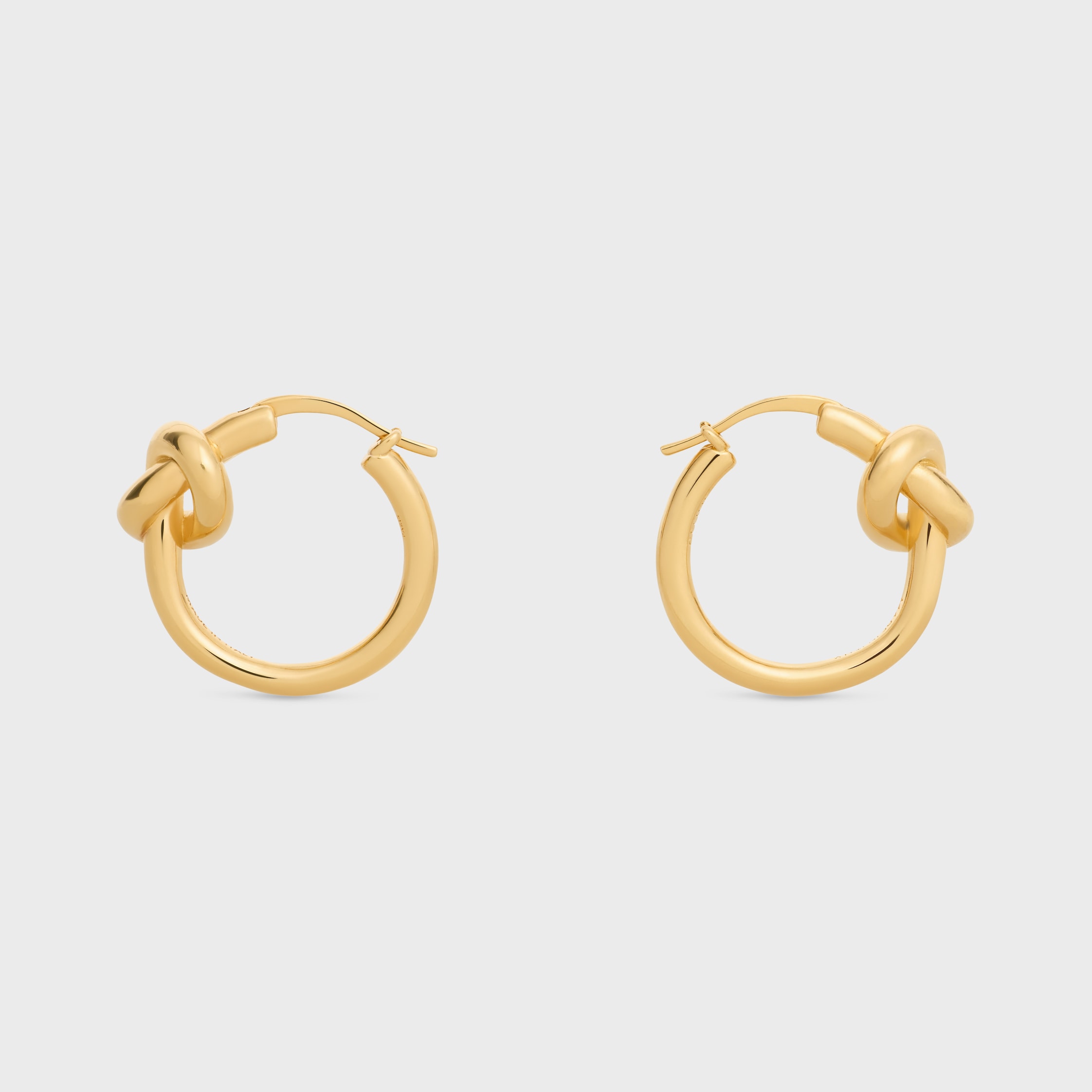 CELINE ノット ダブル フープ / ゴールドフィニッシュ ブラス ノット ダブル フープ / ゴールドフィニッシュ ブラス