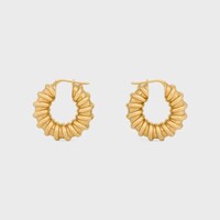 Celine Défilé Torsade Hoops in Brass with Gold Finish - GOLD - NEW COLLECTION WOMEN - 1 | CELINE