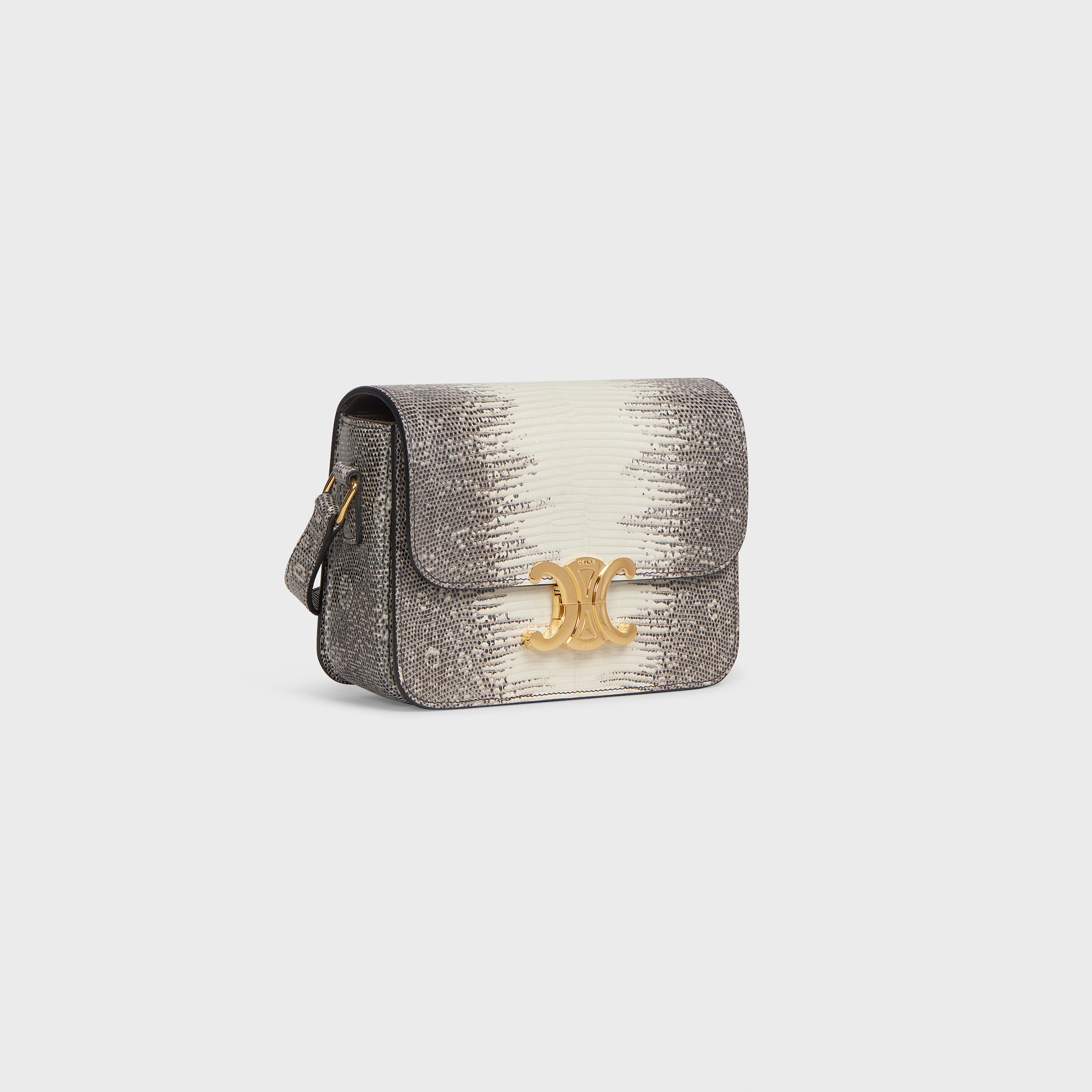 【CELINE】TEEN TRIOMPHE BAG TEEN TRIOMPHE BAG IN shiny calfskin - BLACK | CELINE
