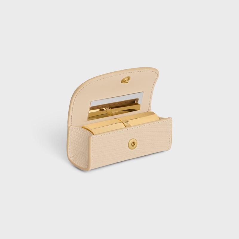 LIPSTICK CASE IN LIZARD - DEEP IVORY - BEAUTY ACCESSORIES - 1 | CELINE