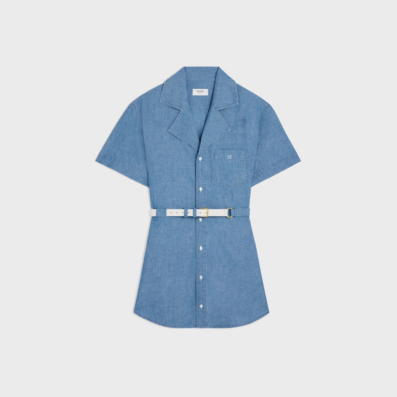 dress IN cotton denim - STONE BIO WASH -  - 1 | CELINE