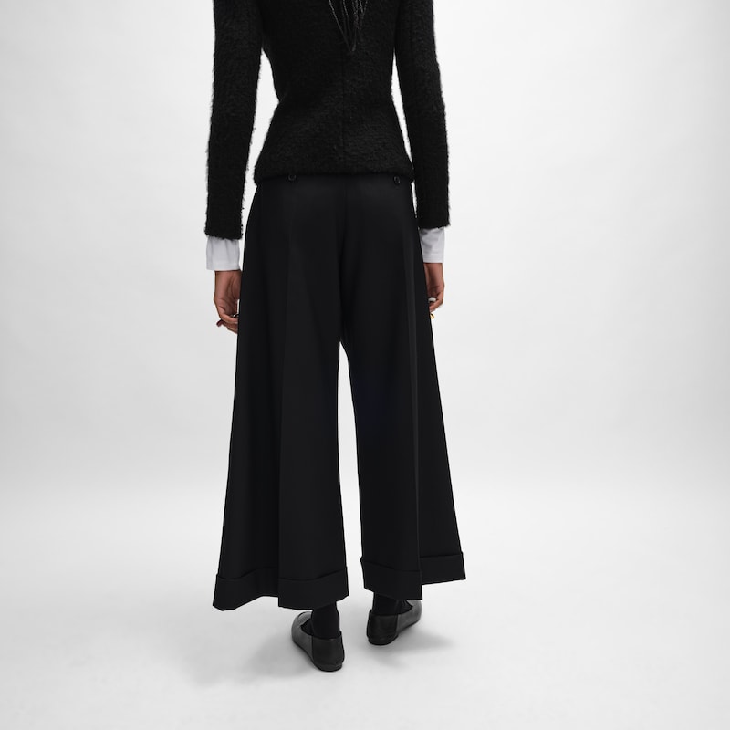 docks trousers IN wool gabardine - BLACK -  - 1 | CELINE