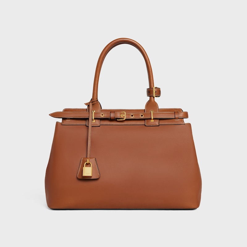 CELINE CONTI BAG in natural calfskin - TAN - TOP-HANDLE BAGS - 1 | CELINE