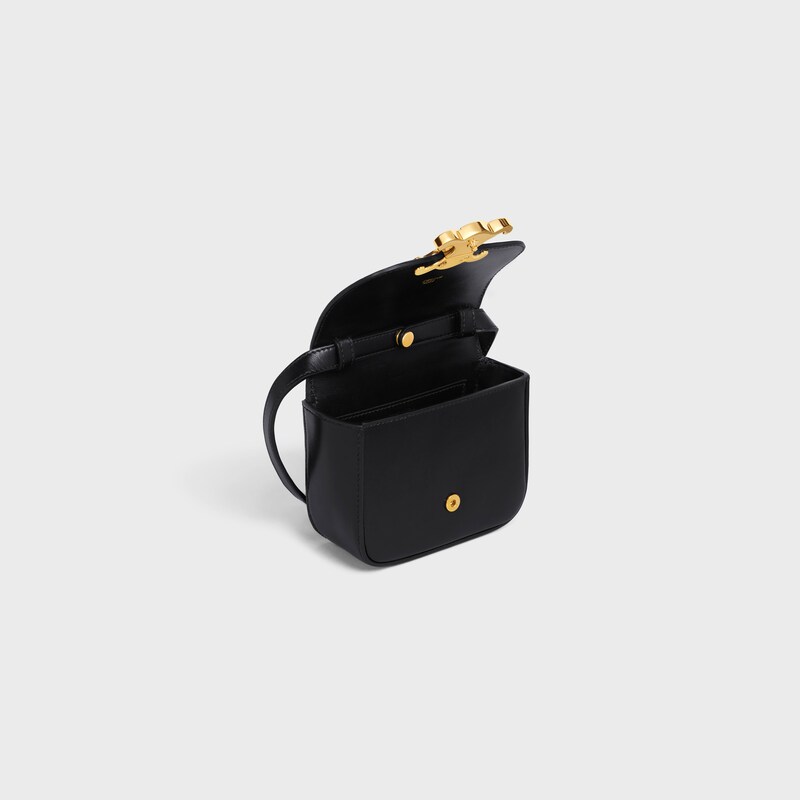 MINI CLAUDE IN Shiny calfskin - BLACK - SMALL GIFTS - 1 | CELINE