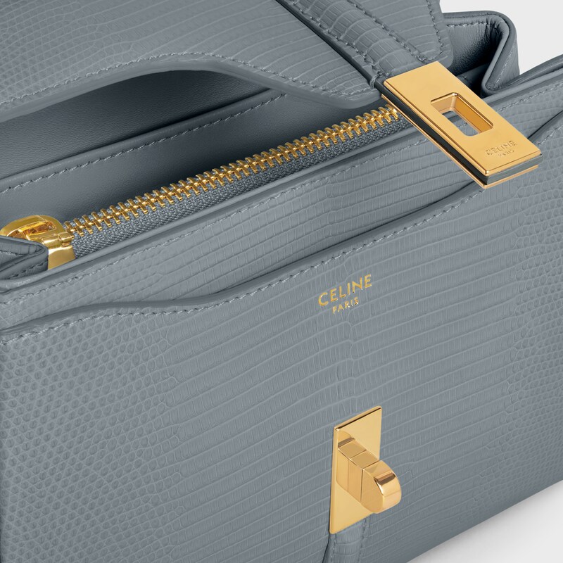MINI 16 in Lizard - BLUE GREY - 16 - 1 | CELINE
