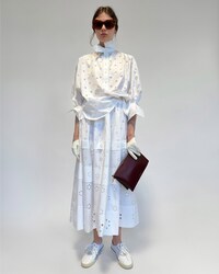 skirt IN broderie anglaise cotton - WHITE -  - 2 | CELINE