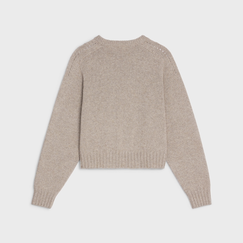 MAGLIA GIROCOLLO IN CASHMERE SENZA CUCITURE - Sabbia -  - 1 | CELINE