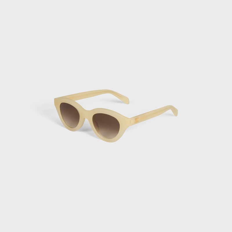 Triomphe Mini 01 sunglasses in Acetate - MILKY LIGHT ORANGE -  - 1 | CELINE