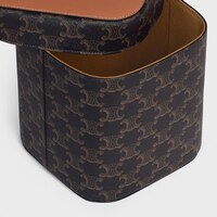 Large Box in Triomphe Canvas and Calfskin - TAN - HOME - 1 | CELINE