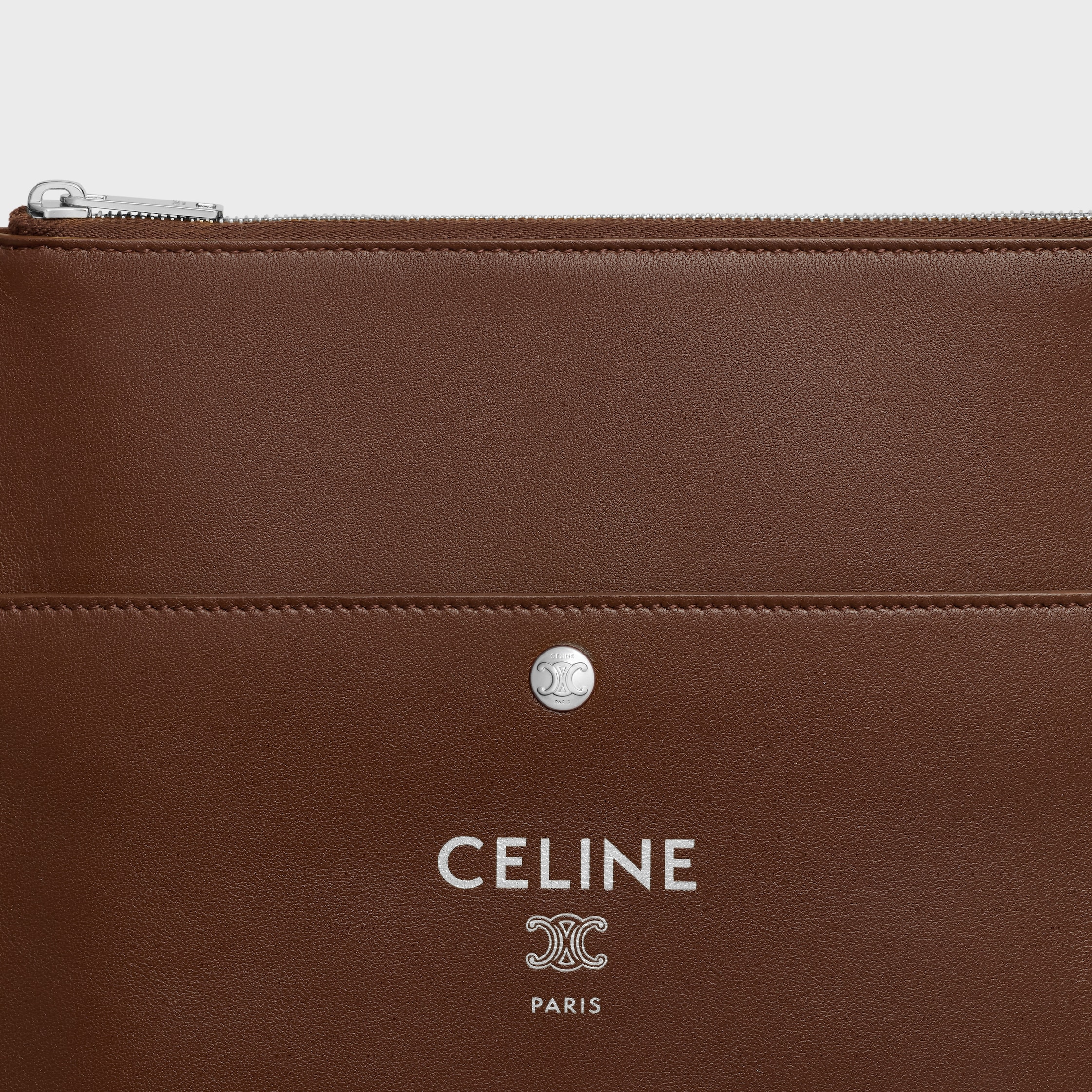 SHARP POUCH TAKE AWAY IN SMOOTH LAMBSKIN - CHOCOLATE | CELINE