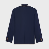 經典斜紋羊毛徽章外套 - 墨藍色 -  - 2 | CELINE