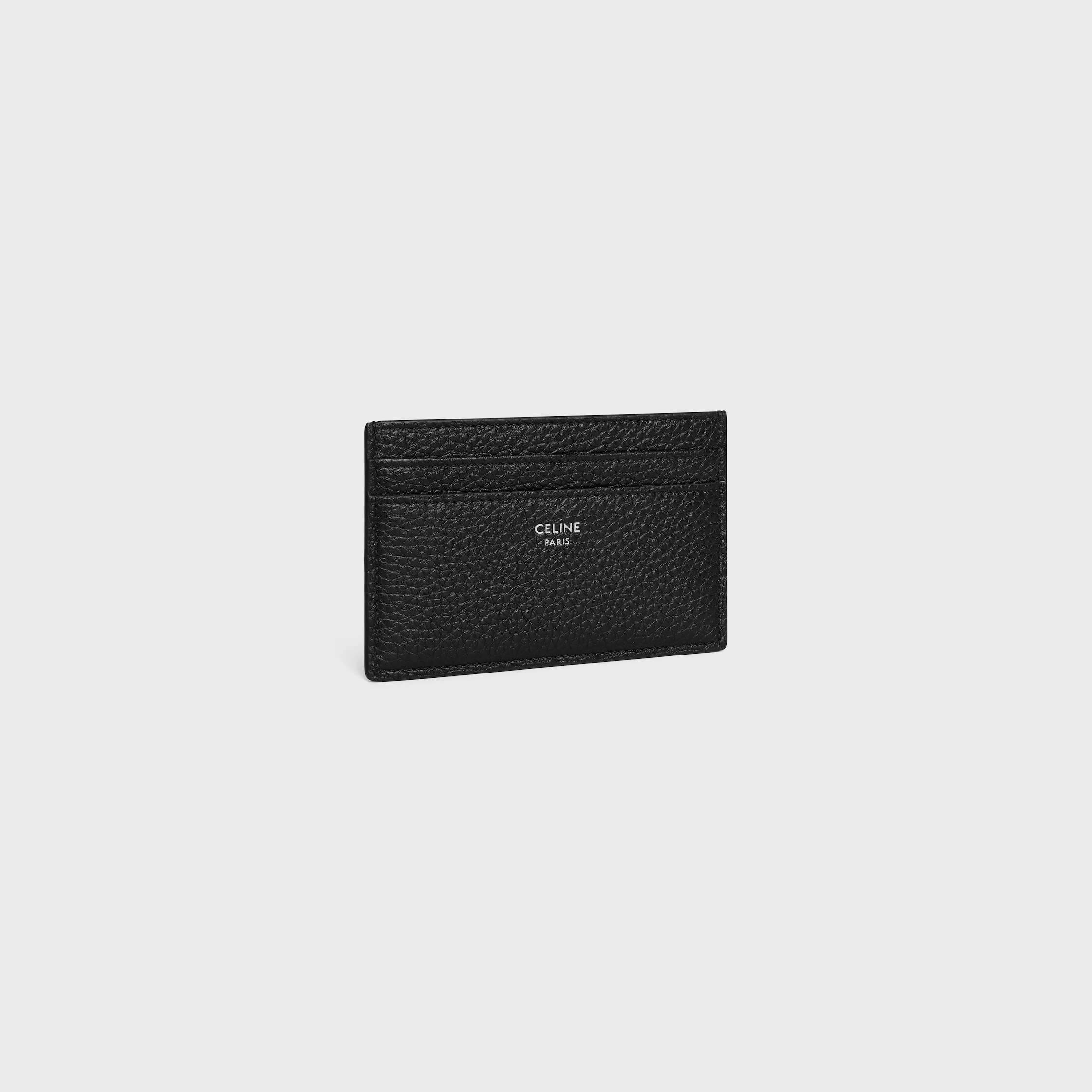CARD HOLDER IN GRAINED CALFSKIN - BLACK | CELINE