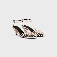 CAGE HEELED SANDAL IN GOATSKIN - POWDER PINK -  - 2 | CELINE
