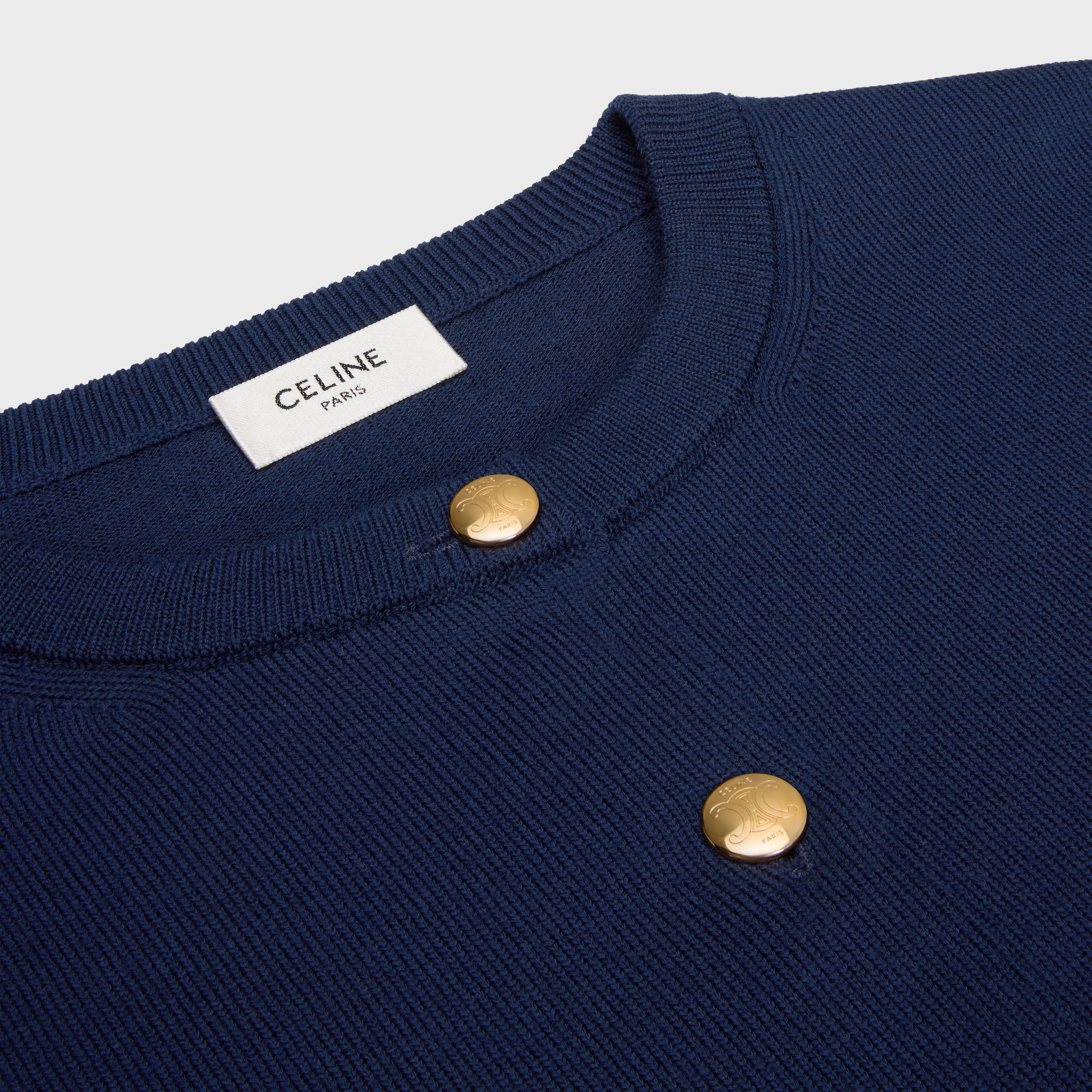 cardigan IN fine wool - DARK BLUE | CELINE