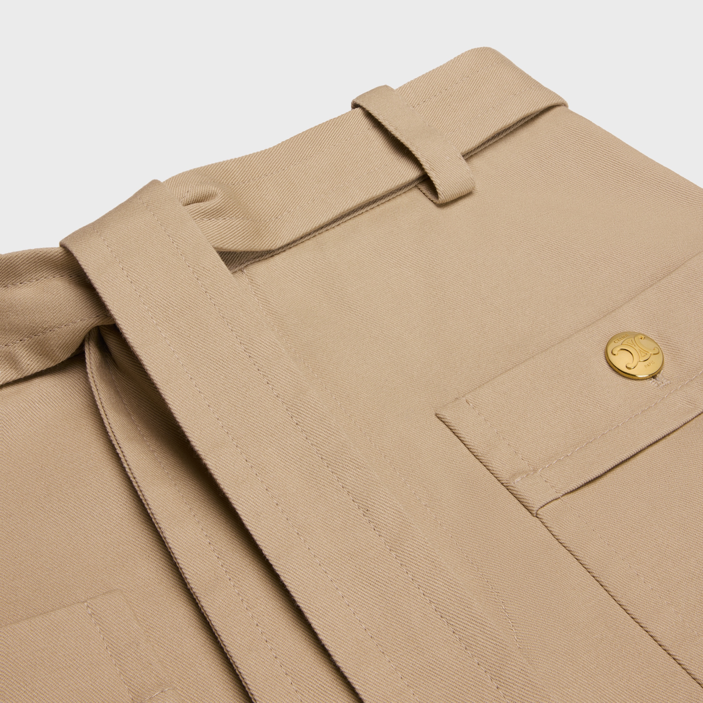 TAILLAT PANTS IN COTTON TWILL ボトムス taillat pants in cotton twill - BRITISH BEIGE | CELINE