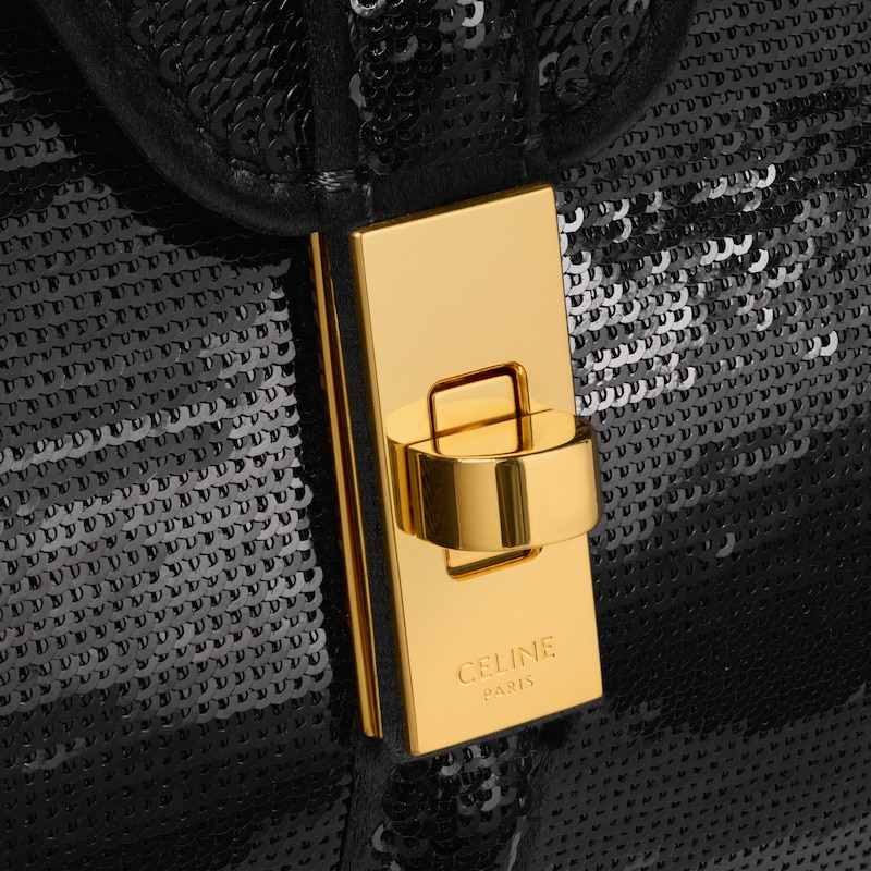MINI 16 IN SEQUINS AND CALFSKIN - BLACK - MORE LINES - 1 | CELINE