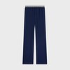 tracksuit pants in double face jersey - BLEU NUIT/ECRU/OFF WHITE -  - 2 | CELINE
