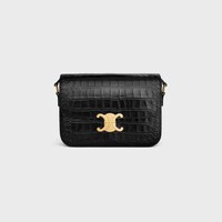 CLASSIQUE TRIOMPHE BAG IN Niloticus Crocodile - BLACK - TRIOMPHE - 1 | CELINE