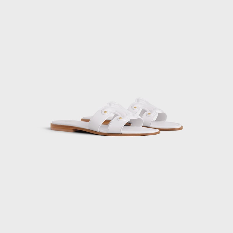 MARINA MULE IN CALFSKIN - WHITE -  - 1 | CELINE