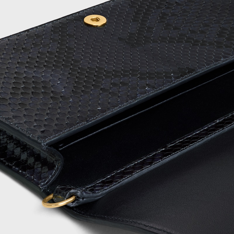 MULTIPOCHETTE IN PYTHON - DARK ANTHRACITE - MORE LINES - 1 | CELINE