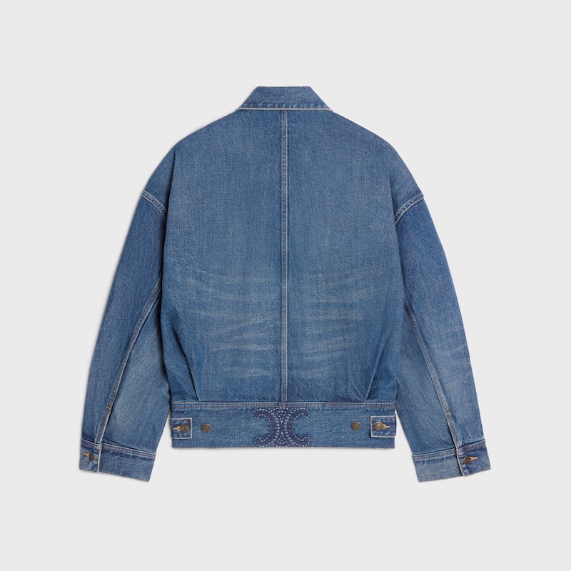 jacket IN rigid denim - DARK UNION WASH -  - 1 | CELINE