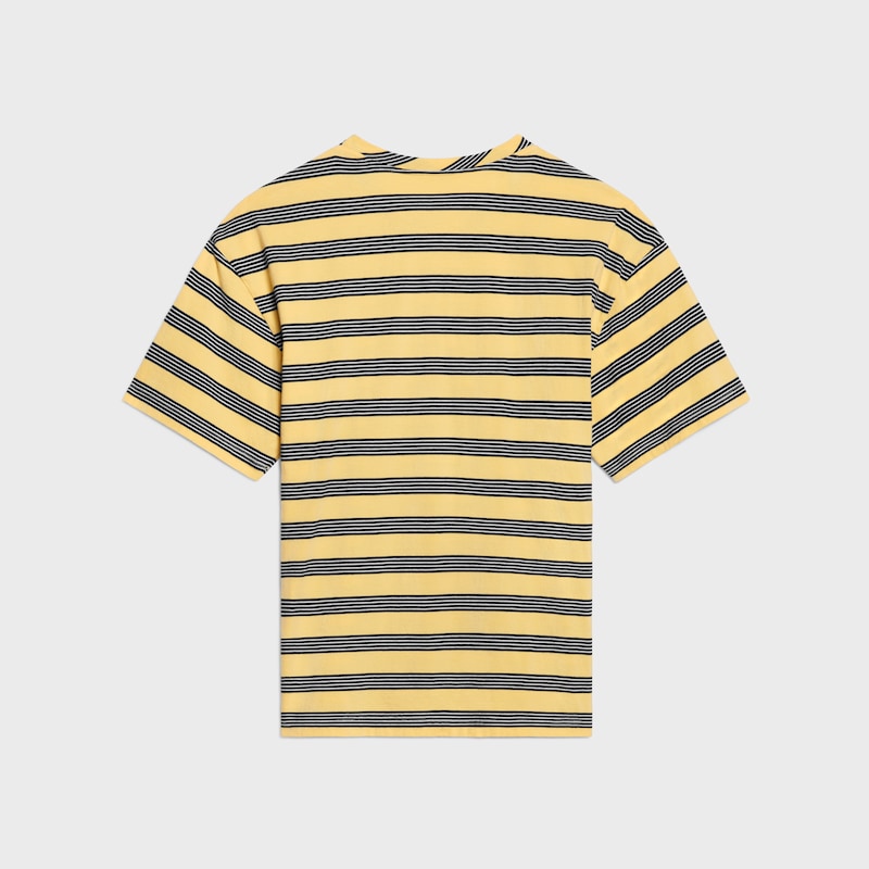 t-shirt IN STRIPED COTTON JERSEY - VINTAGE YELLOW/BLACK/OFF WHITE -  - 1 | CELINE