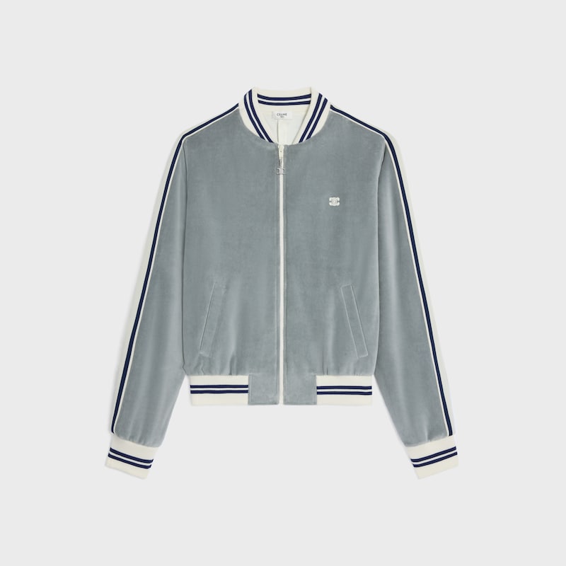 teddy tracksuit jersey velours - GLAISE / NAVY / ECRU -  - 1 | CELINE