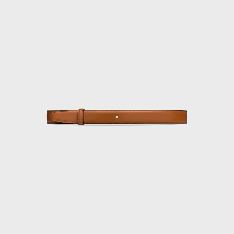 lani&egrave;re de ceinture r&eacute;versible 25MM TAURILLON - GOLDEN TAN / BLEU POUDR&eacute; -  - 1 | CELINE