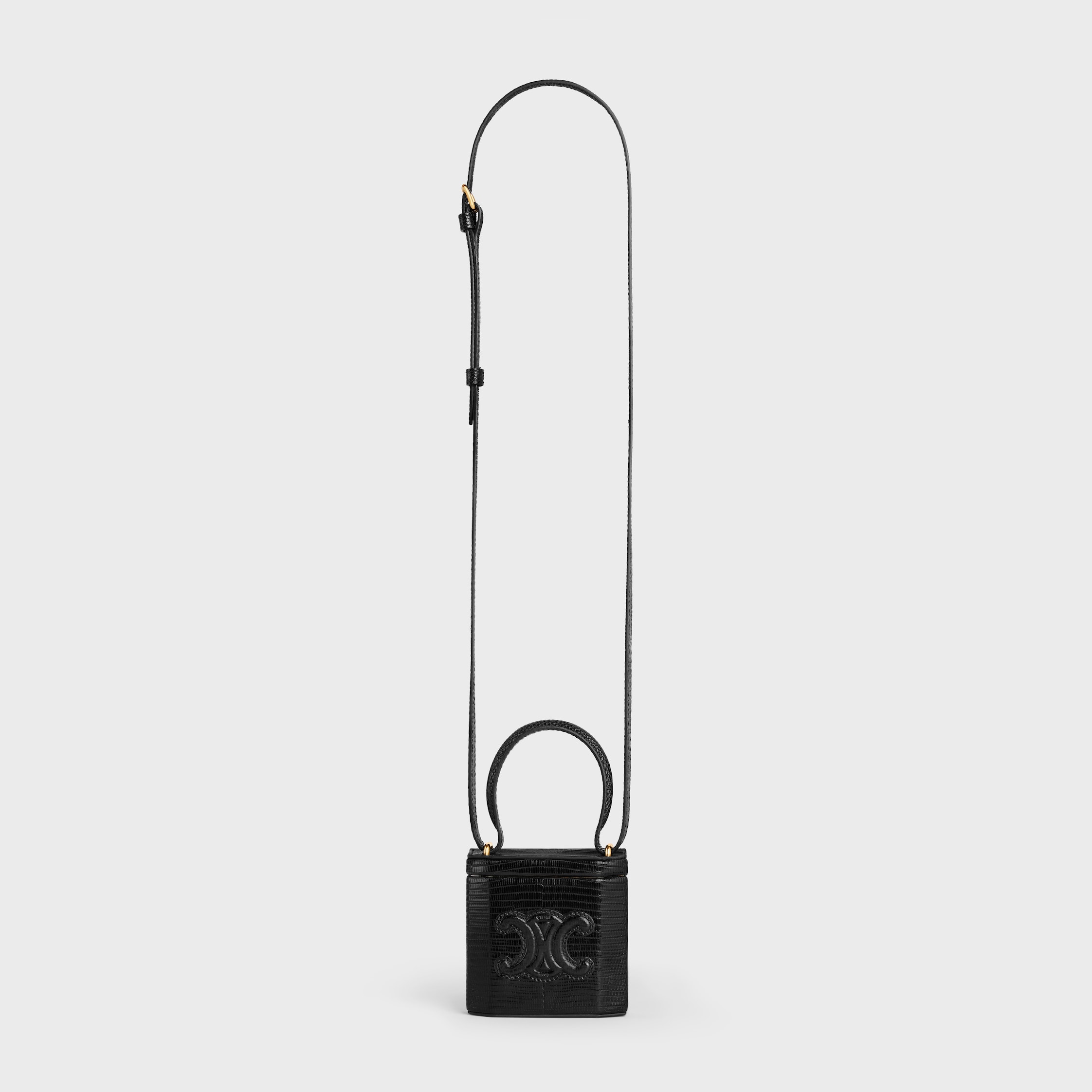 【すぐ届く】ロックバッグ キュイル トリオンフ / リザード ロックバッグ キュイル トリオンフ / リザード - ブラック | CELINE