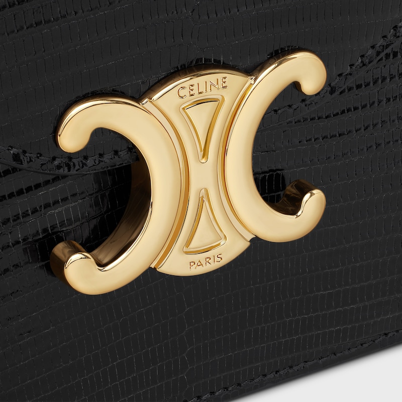 WALLET ON CHAIN MARGO in lizard - BLACK - HAND-PICKED GIFTS - 1 | CELINE