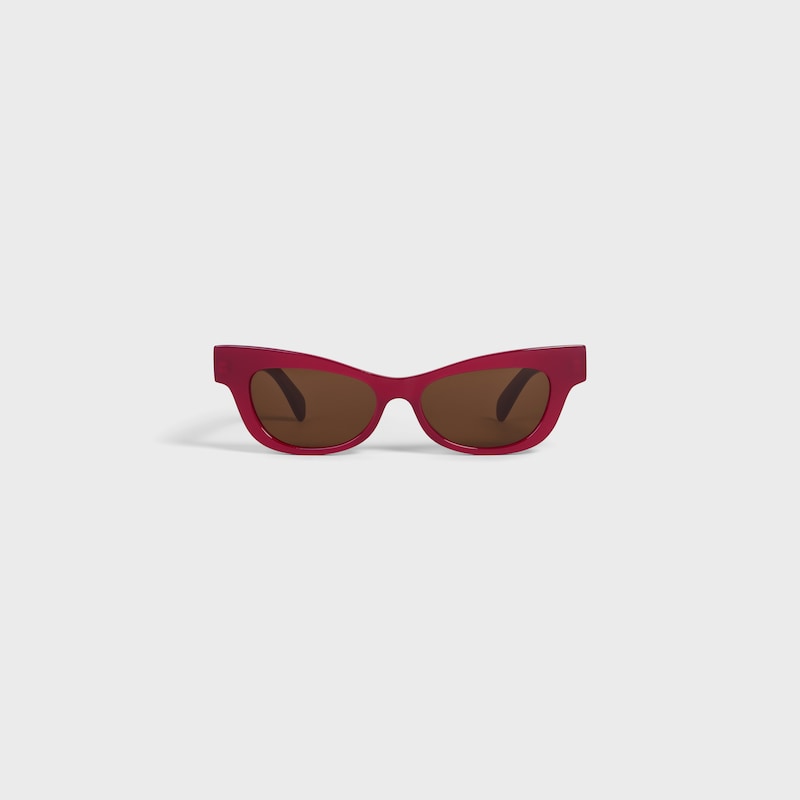 Triomphe 19 sunglasses in Acetate - MILKY BURGUNDY -  - 1 | CELINE