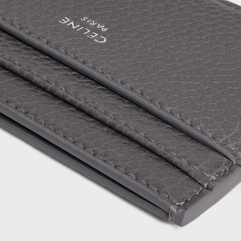 PORTACARTE MEDIO IN PELLE DI VITELLO GRANATA - GRIGIO - PORTAMONETE E PORTACARTE - 1 | CELINE