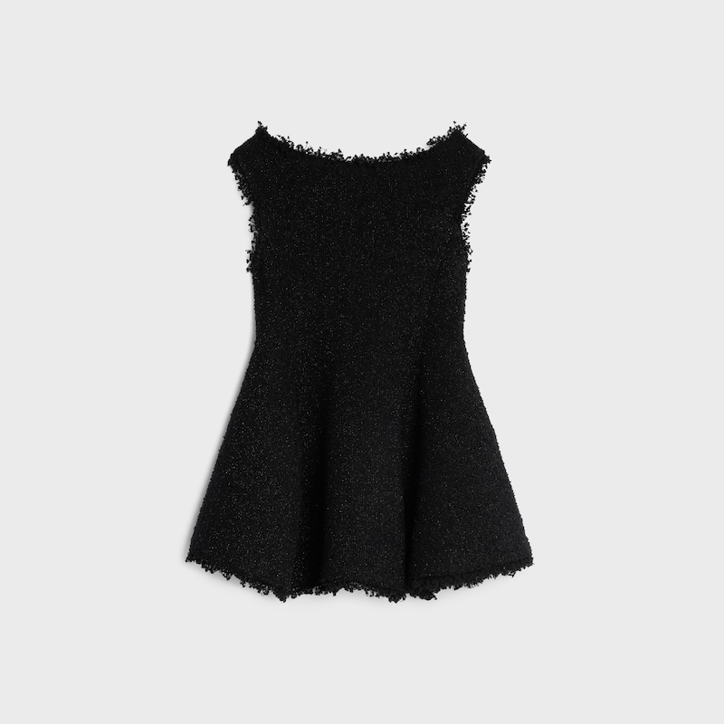 mini dress IN knit natte - BLACK -  - 1 | CELINE