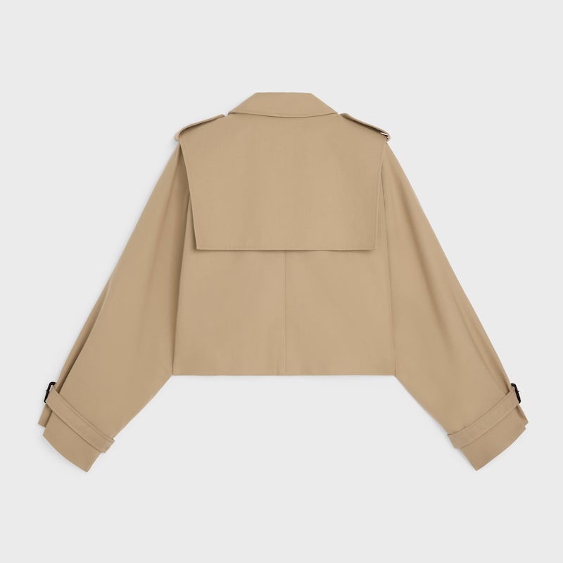 jacket IN COTTON AND WOOL GABARDINE - BEIGE -  - 1 | CELINE
