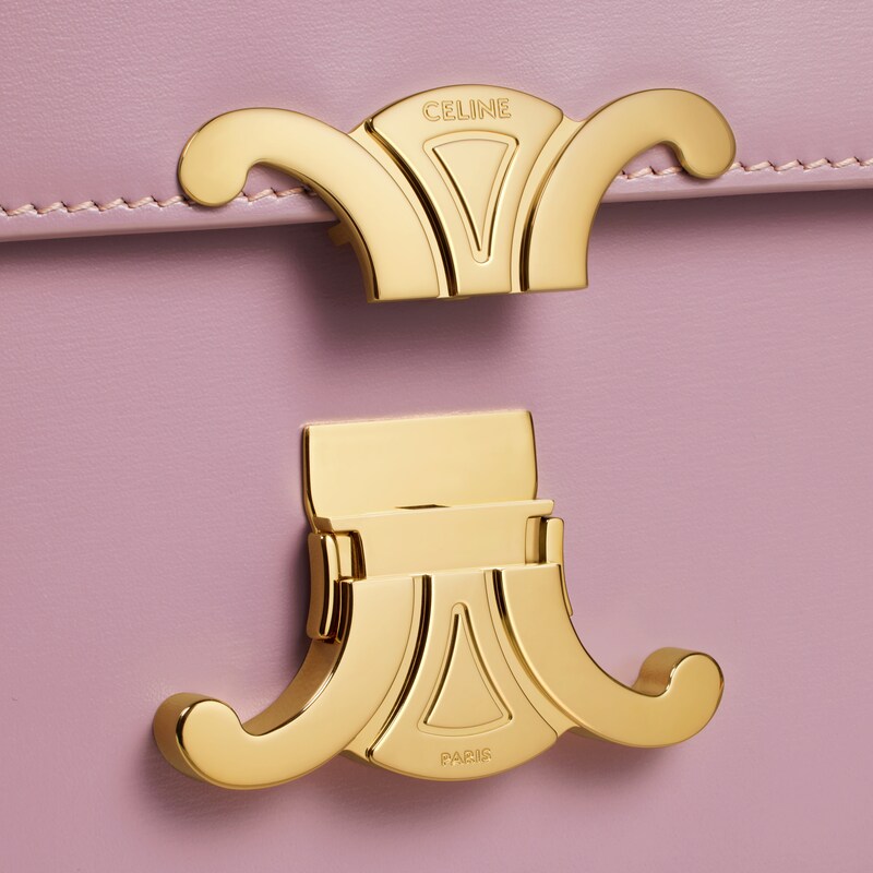 Teen Triomphe Bag in shiny calfskin - PETAL - SHOULDER BAGS - 1 | CELINE