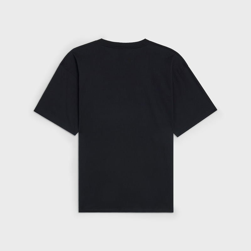CELINE LOOSE T-SHIRT IN COTTON JERSEY - BLACK / WHITE -  - 1 | CELINE