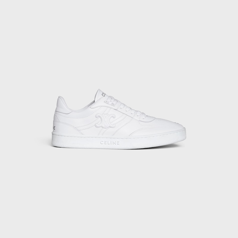 CELINE TRAINER - CT-11 LOW LACE-UP SNEAKER IN CALFSKIN - OPTIC WHITE -  - 1 | CELINE