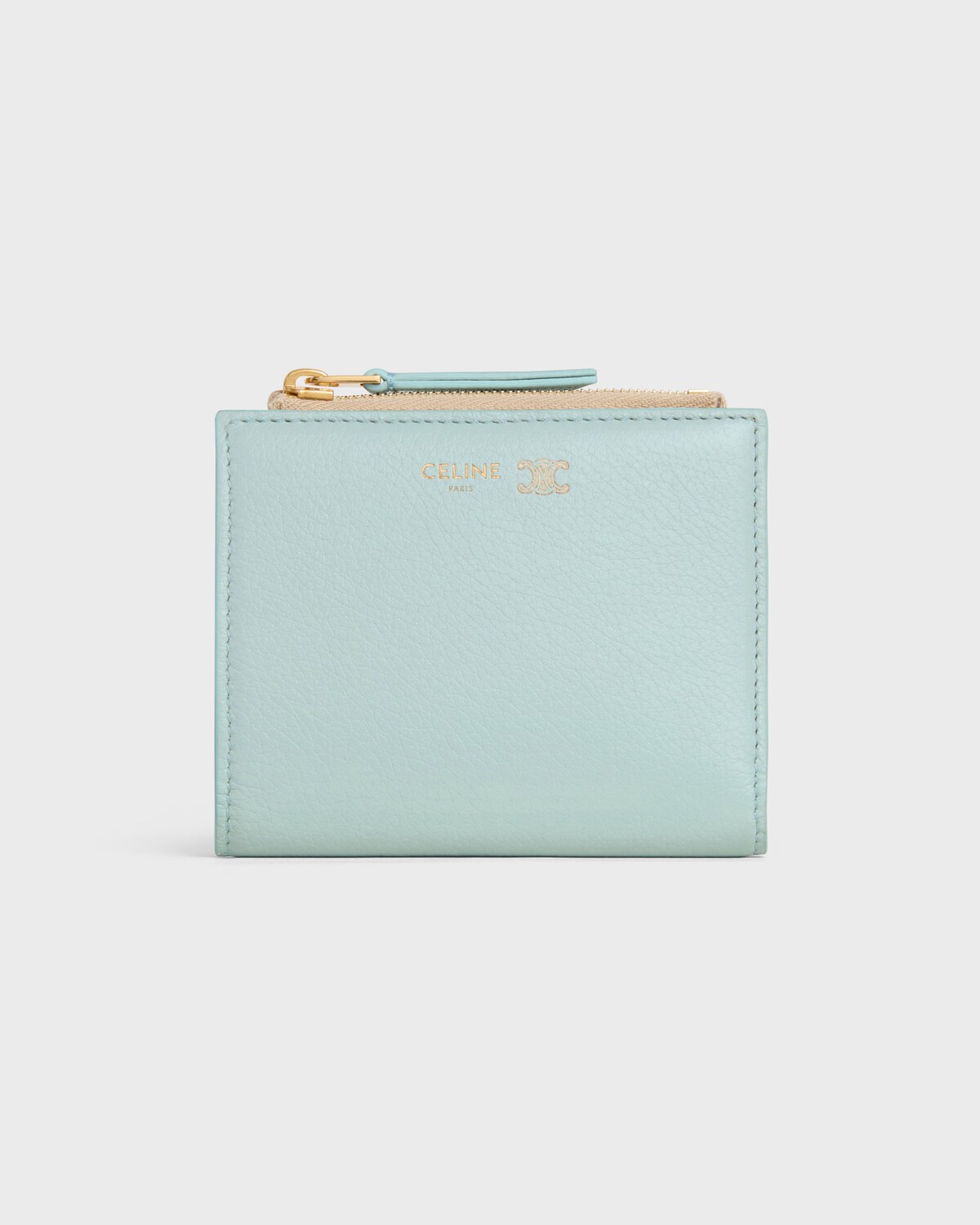 Compact Wallet Triomphe Stamp In Grained Supple Calfskin — L100H2O54.GLA4