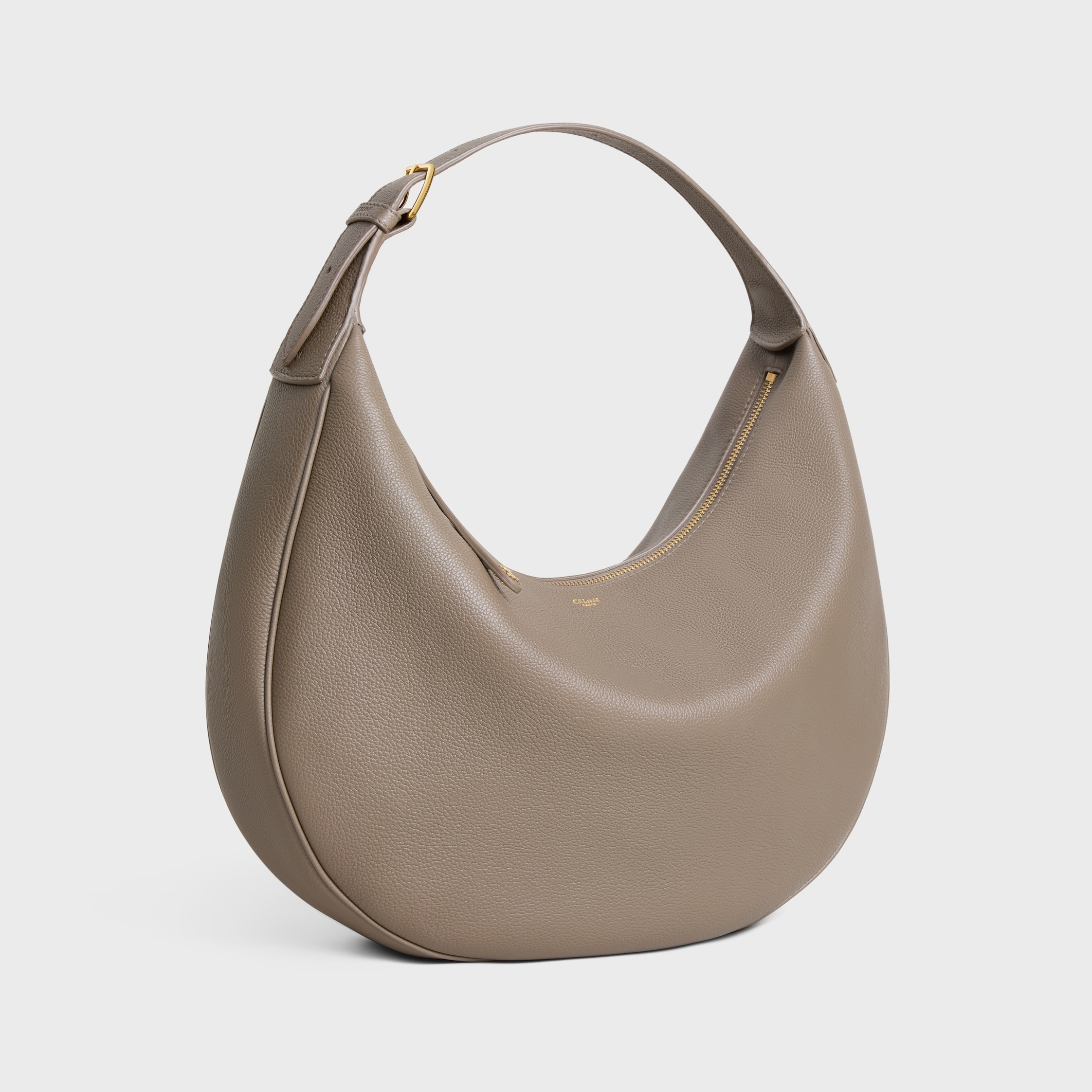 LARGE CELINE LULU IN Grained calfskin - SOURIS | CELINE