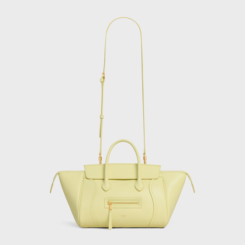 LITTLE LUGGAGE IN SUPPLE SHINY LAMBSKIN - CITRUS - CROSS-BODY BAGS - 1 | CELINE