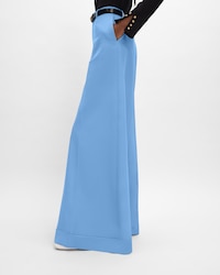 Lange Docks Hose AUS DIAGONALER WOLLE - HIMMELBLAU -  - 2 | CELINE