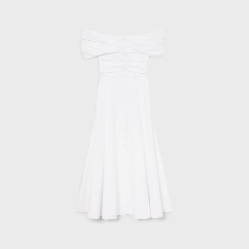 dress IN cotton poplin - WHITE -  - 1 | CELINE