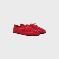 BALLET LACE-UP SHOE IN GOATSKIN - ULTRA RED -  - 2 | CELINE